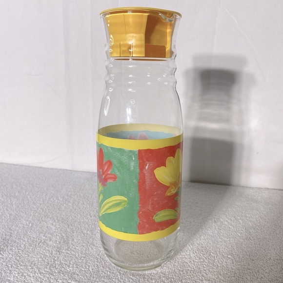 Vintage Gardenia Luminarc Arc France Glass Pitcher Carafe With Lid - Picture 4 of 12